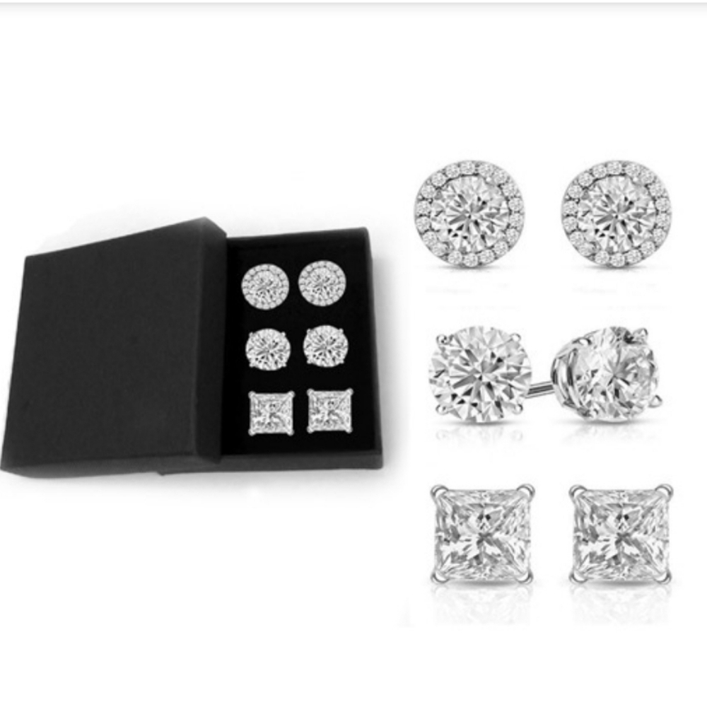 🎁NWT: Swarovski & Sterling 3 Pair Earring Set